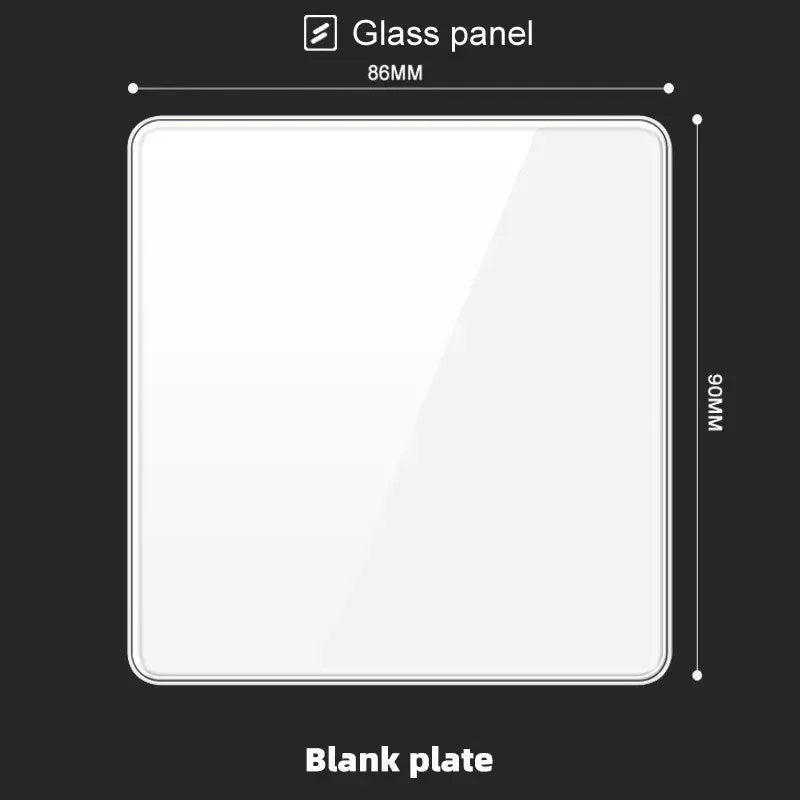 UK 2-Gang Glass Light Switch with 18W USB-C Socket - Shakespear