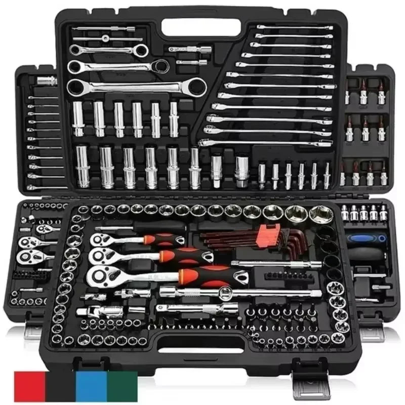 53PC/46PC Car Repair Tool Kit – 1/4 Inch Socket Set Ratchet Torque Wrench Mechanic Tool Set
