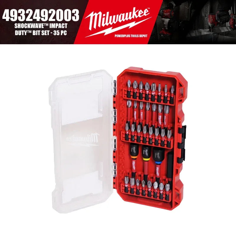 Milwaukee 4932492003 SHOCKWAVE Impact Duty Bit Set 35PC – Heavy-Duty Impact Driver Bits Set