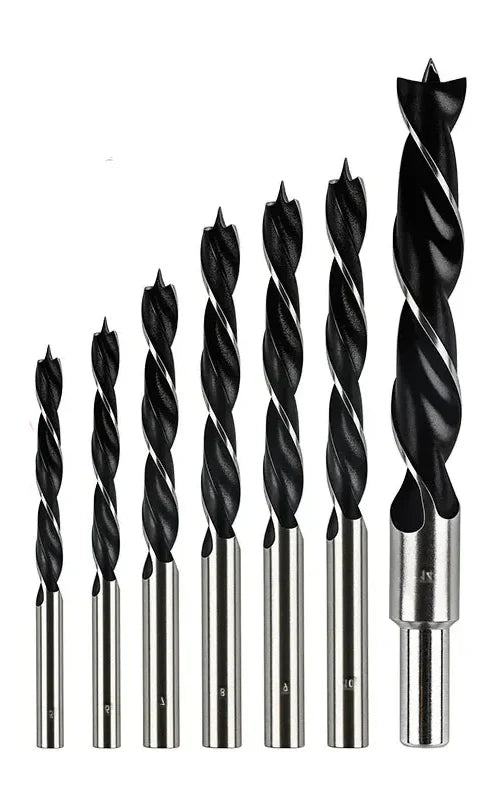 Woodworking Drill Bit Set 3-10mm Three-Point Brad Point Wood Drill Bits for Precision Wood Drilling