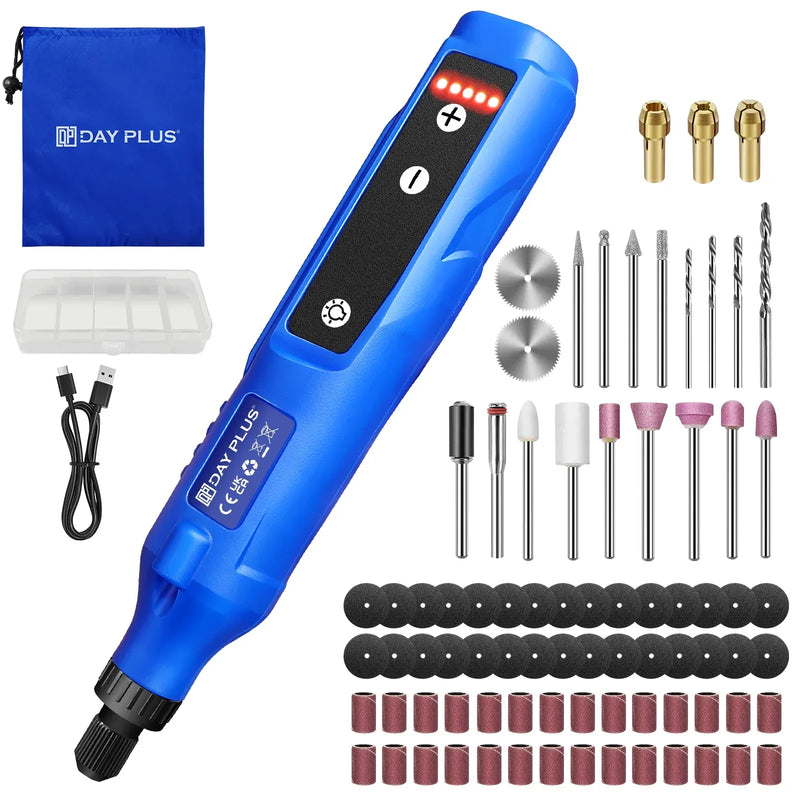 Cordless Rotary Tool with 1.5Ah Li-ion Battery – Rechargeable for Sanding, Polishing & DIY Crafts
