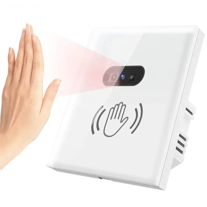Wall Smart Light Switch Infrared IR Sensor No touch Glass Panel