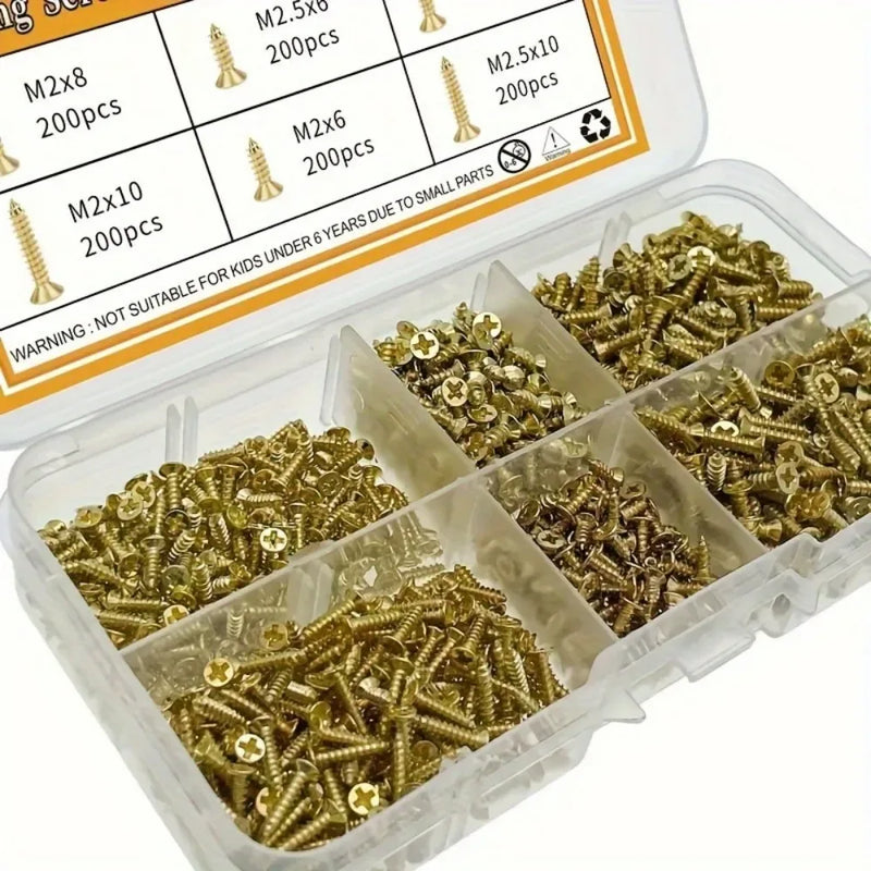 Brass Carbon Steel Flat Head Self Tapping