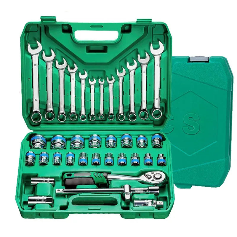 37PCS Socket Wrench Ratchet Set for Auto and Home Repair Tools
