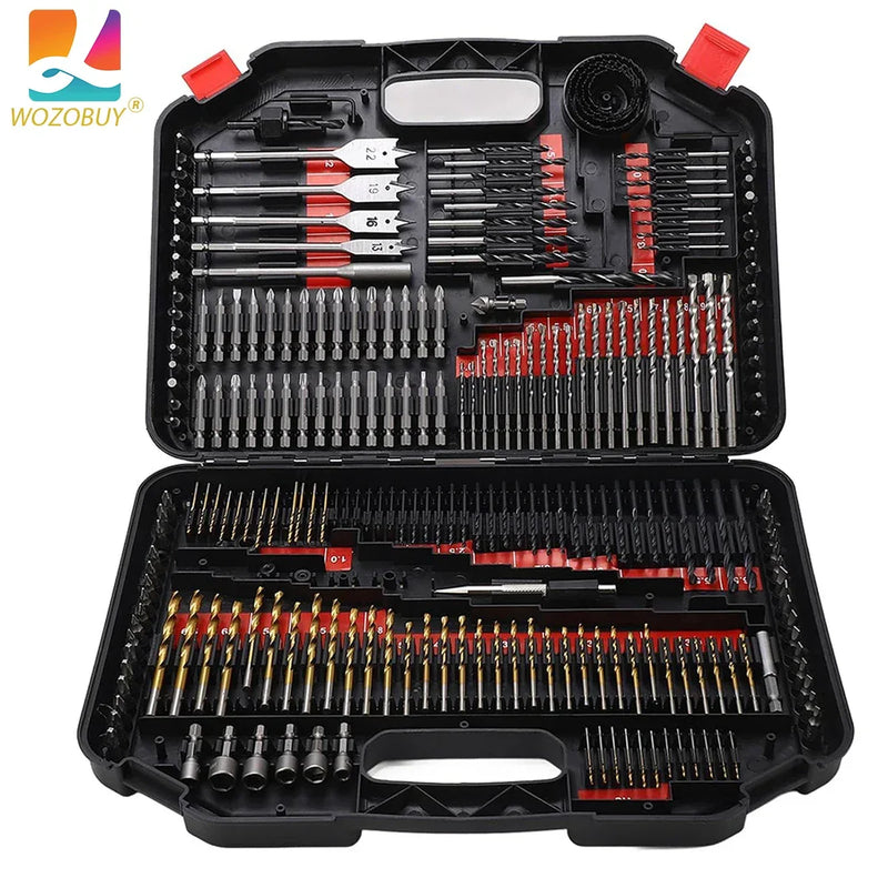 246PCS HSS Drill Bit Tool Set – Woodworking, Cement