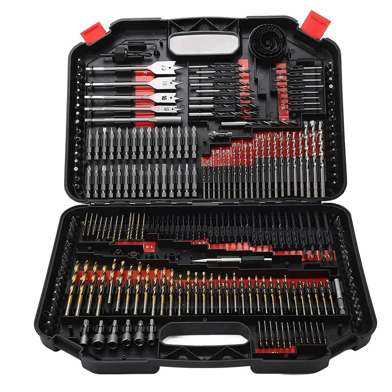 246PCS HSS Drill Bit Set – Wood, Masonry & Metal Drilling Kit