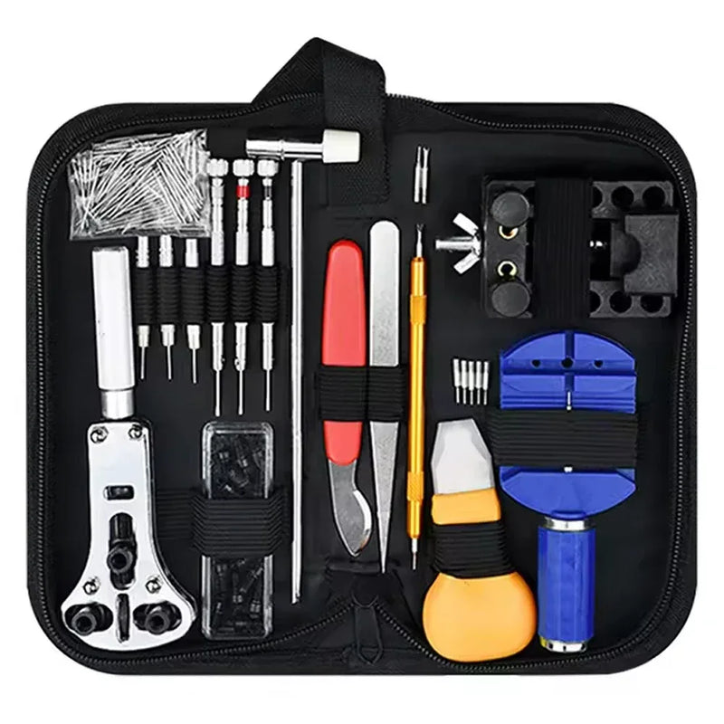 147PCS professional watch repair tool kit for battery replacement and strap adjustment