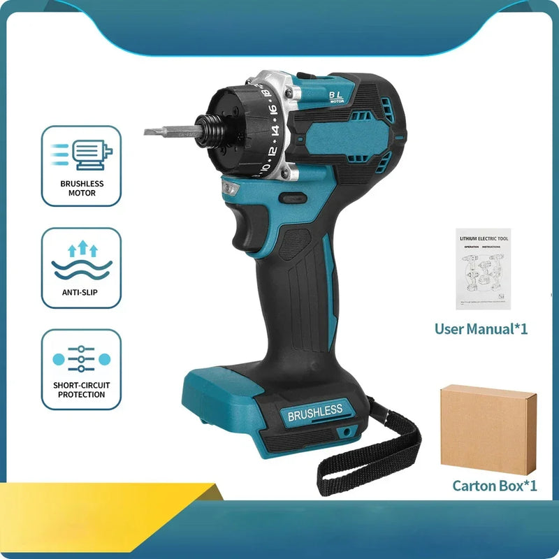 Brushless Cordless Electric Screwdriver Drill