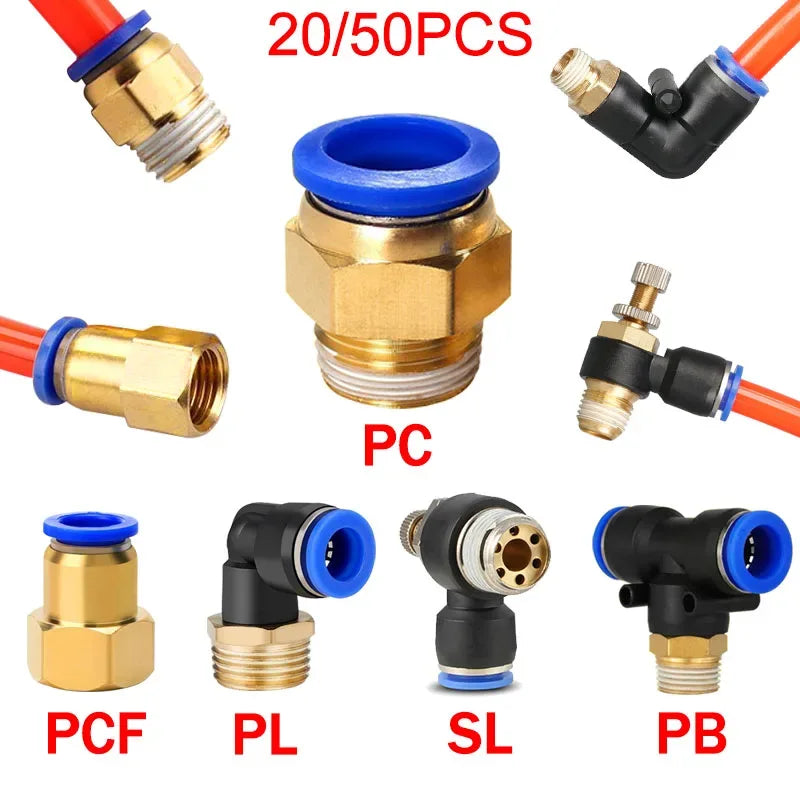 pneumatic air connector fittings 5pcs UK