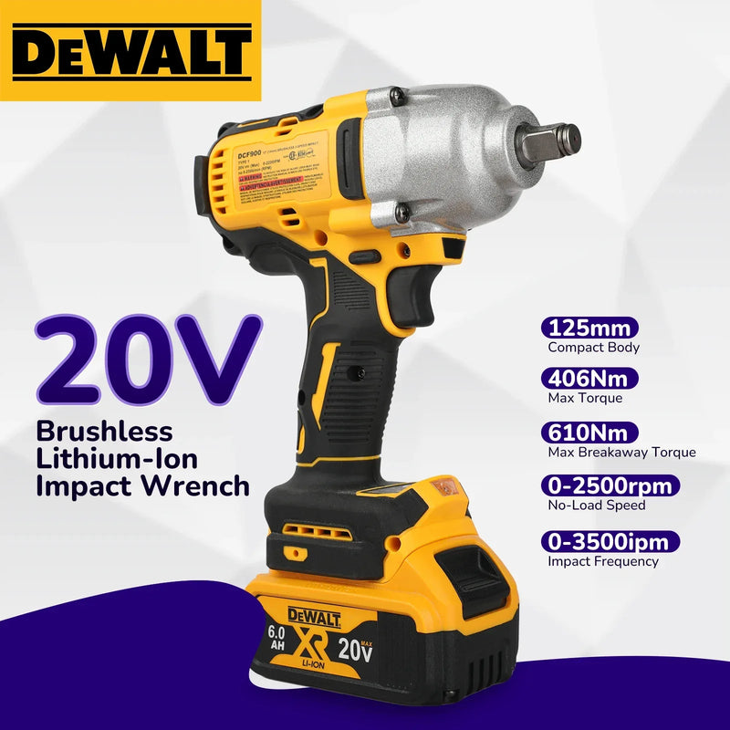 DeWalt DCF900 20V Brushless High Torque Electric Impact Wrench – Durable Professional Tool