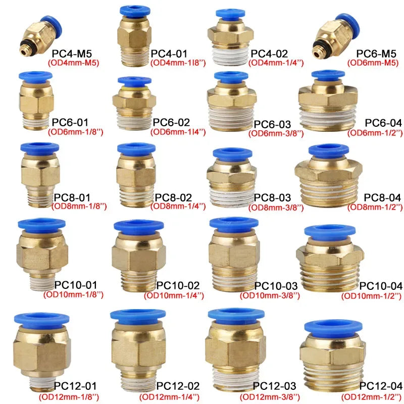 pneumatic air connector fittings 20pcs UK