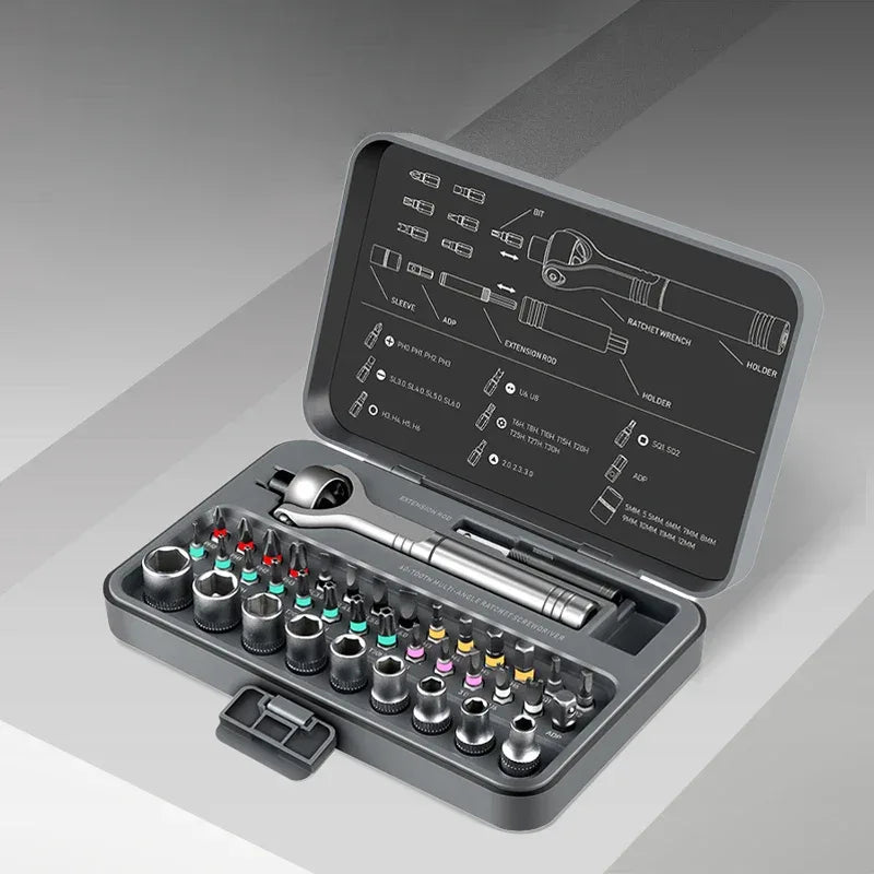 2026 ratchet screwdriver set with magnetic wrench and interchangeable bits