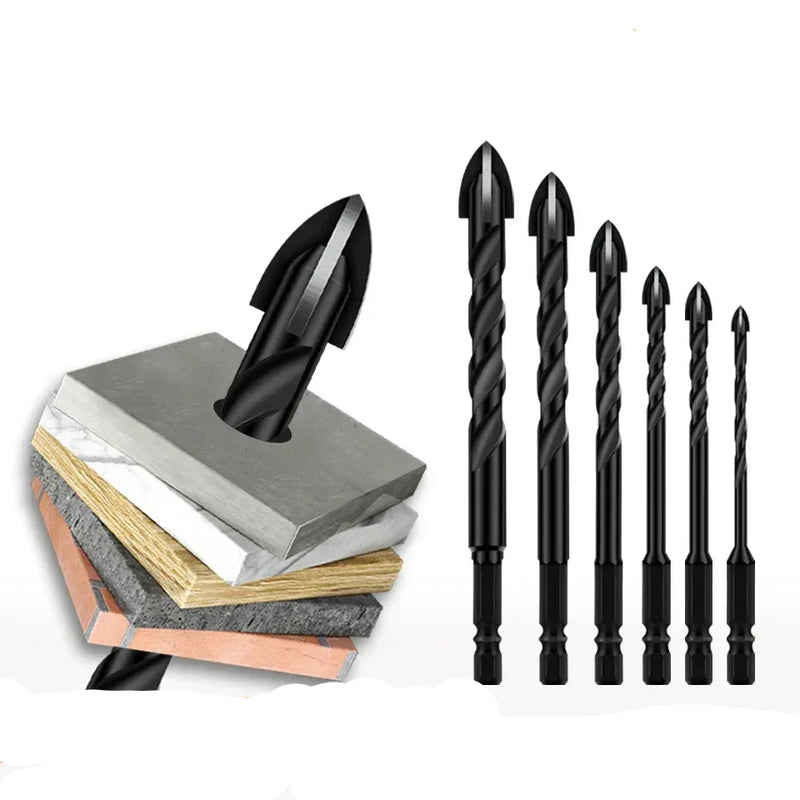 TOOLEYE Cross Hex Drill Bit for Concrete, Porcelain Tile, Glass & Metal Drill Bits