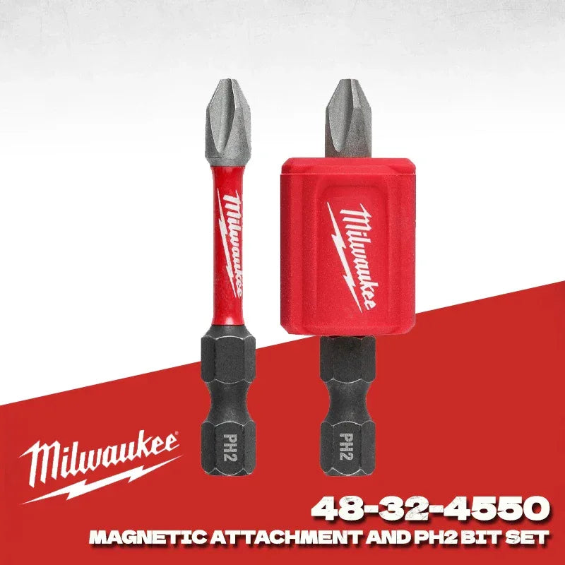 MILWAUKEE 48-32-4550 SHOCKWAVE Impact Duty Magnetic PH2 Bit Set – 3PC Driver Bits