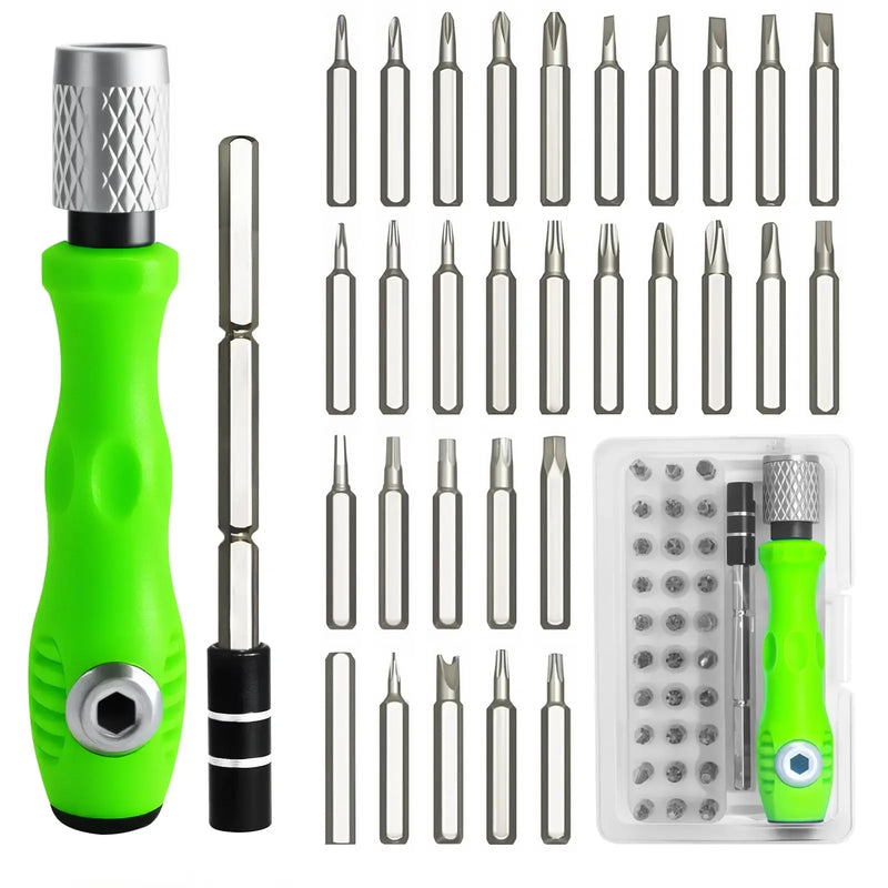 Versatile 30-in-1 precision screwdriver and mini repair kit. Perfect for PS5, MacBook, watches, glasses, and electronics. Ideal for DIY and professional use.