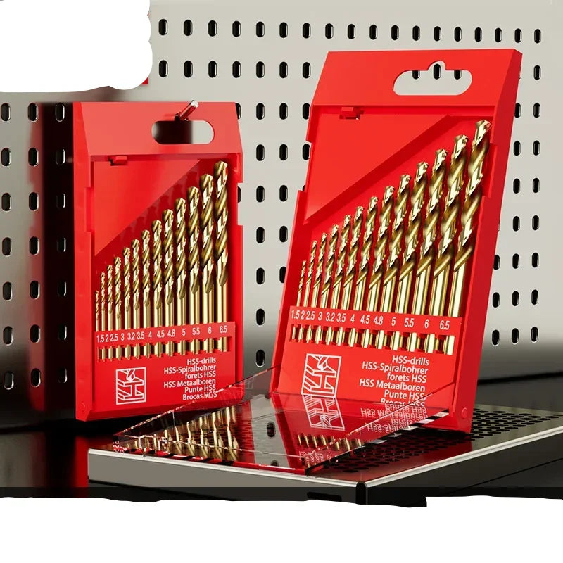 HUHAO 13PCS HSS Twist Drill Bit Set – Metric Electric Drill Kit for Stainless Steel & Hard Metals