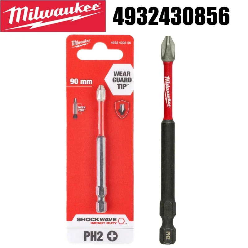Milwaukee 4932430856 SHOCKWAVE PH2 Impact Bit 90mm – Wear Guard Driver Bit