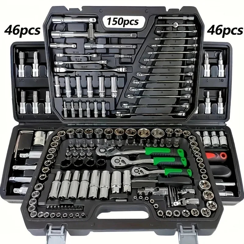 150/46-Piece Auto Repair Tool Set with Sockets and Wrenches