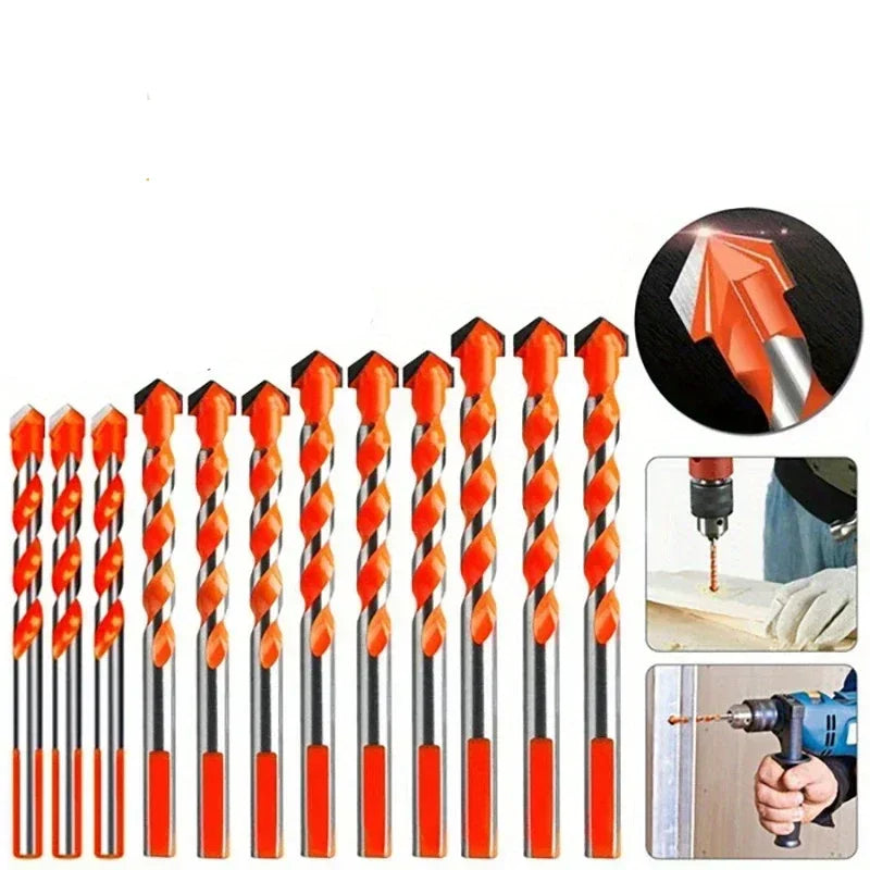 Tungsten Carbide Masonry Drill Bit Set for Metal Steel Porcelain Ceramic Tile