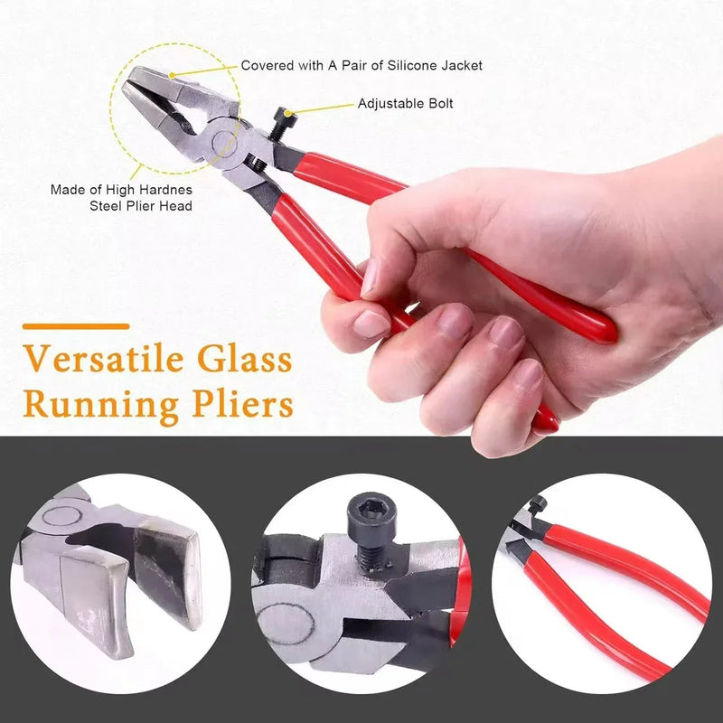 Glass Cutting Tool Set – Nipper & Running Pliers for Stained Glass