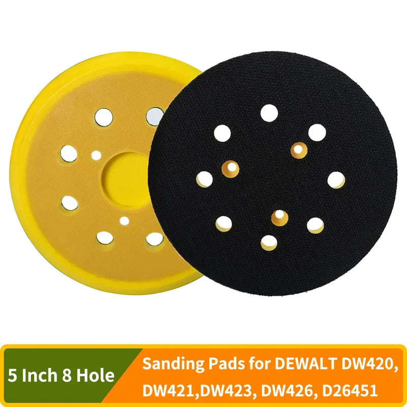 5-Inch 8-Hole Hook & Loop Sanding Pads