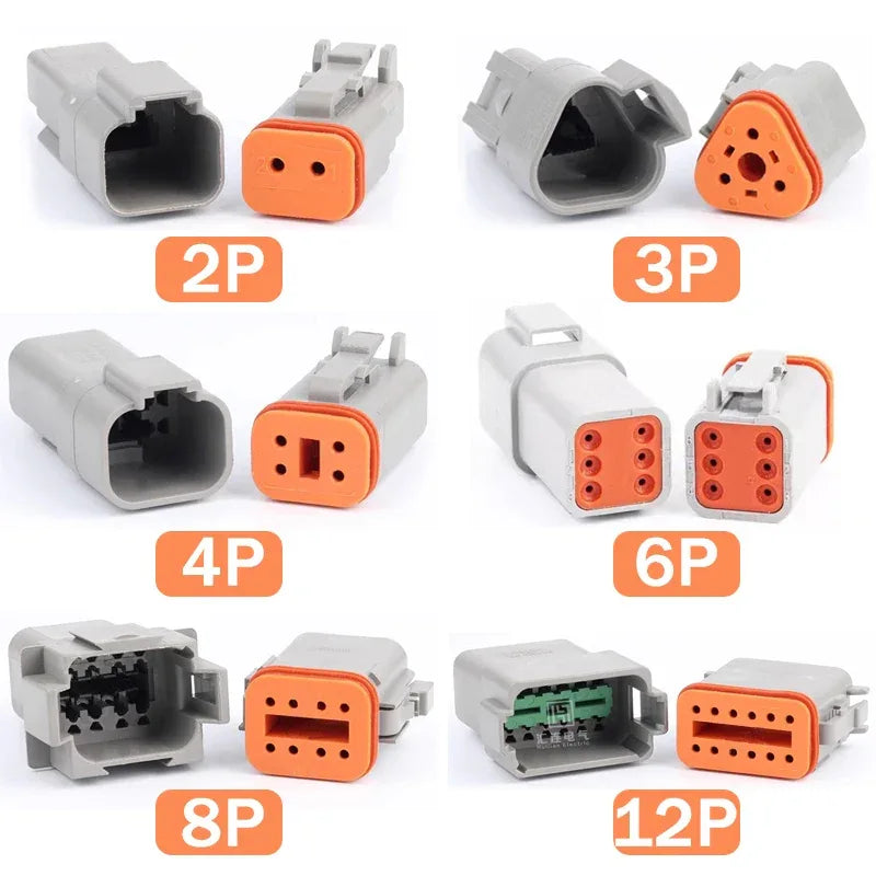 Deutsch Connector Kit 2P–8P Waterproof Electrical Plugs – 22–16AWG Automotive Set