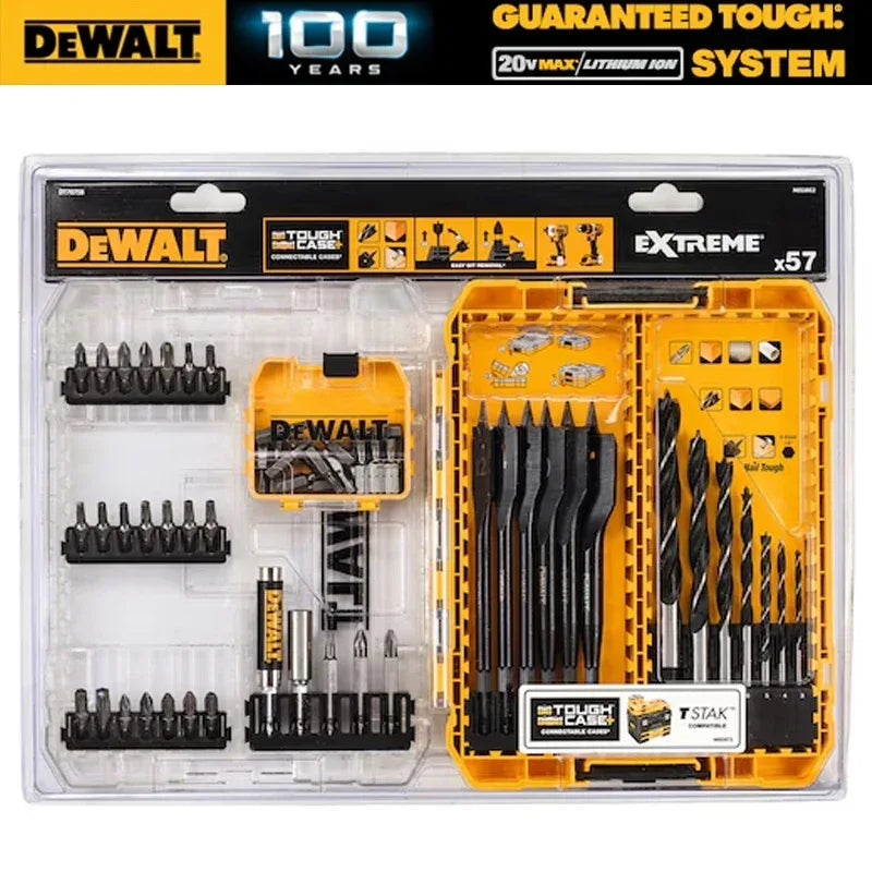 DEWALT DT70758 57PC Mixed Drill Bit Set – Brad Point & Flatwood Drill Bits