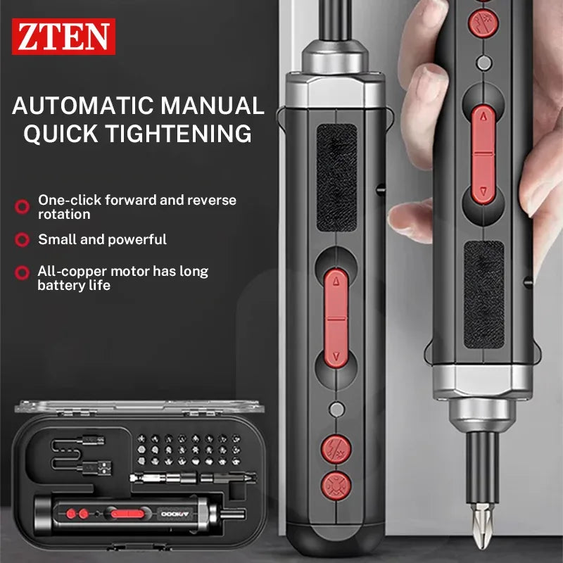 ZTEN Precision Mini Electric Screwdriver Set – Rechargeable Cordless Screwdriver for Repair