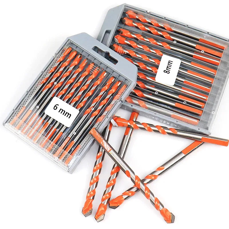 3-12mm Threaded Triangle Tungsten Steel Wall Tile Concrete Drilling Bit Household