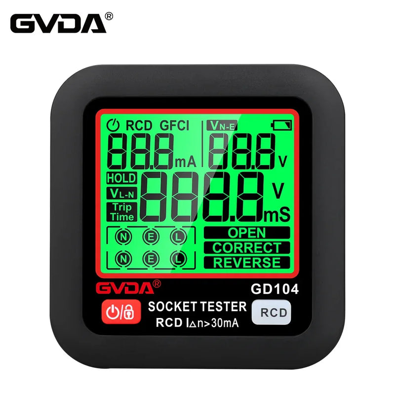 GVDA digital socket tester EU plug voltage detector