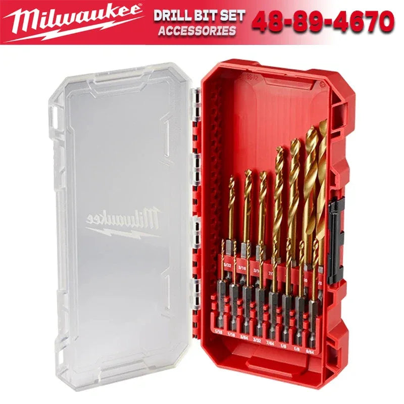 MILWAUKEE 48-89-4670 15PC SHOCKWAVE RED HELIX Titanium Drill Bit Set – Impact Duty  Meta Title