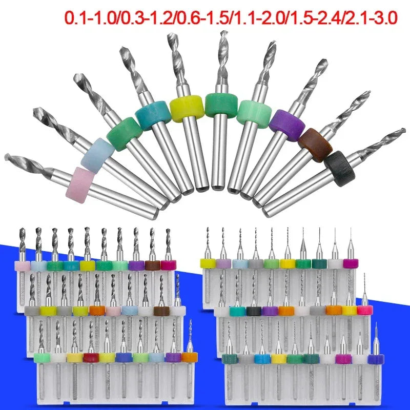 0.1-3.0mm Carbide Micro Drill Bits – CNC PCB Twist Bits for Printed Circuit Boards