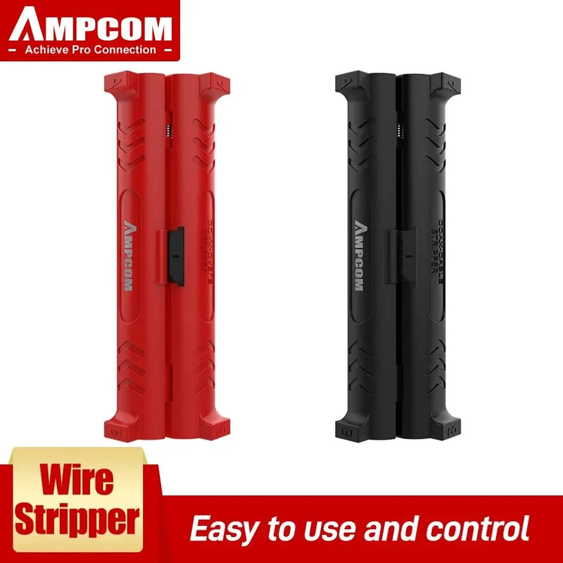 AMPCOM electric wire stripper and rotary cable cutter for network and coaxial wires