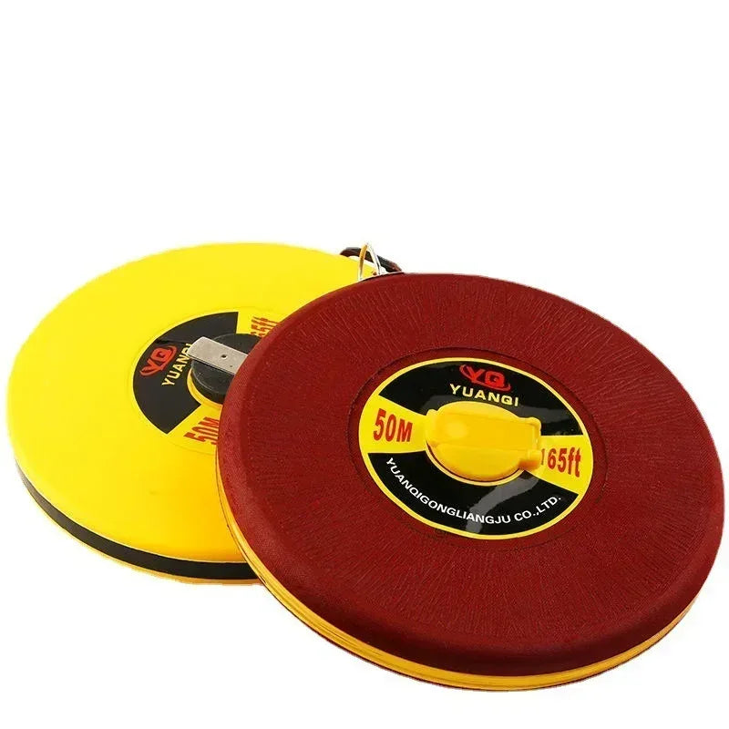 Fiberglass tape measure 30m 50m 100m open reel metric measuring tool for carpentry and construction work